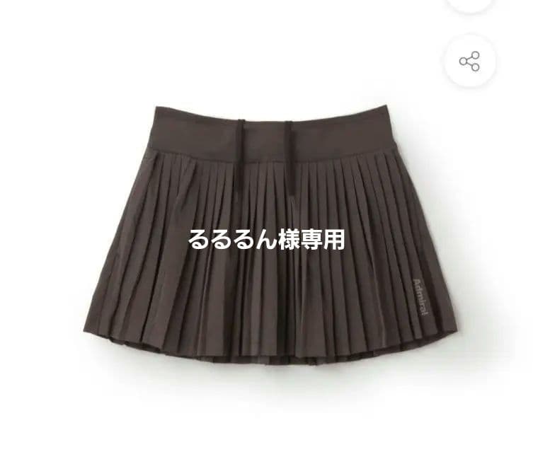 Admiral ダークブラウン プリーツスカート ジュノア JUNOAH 千鳥チェックロングプリーツスカート （ブラウン