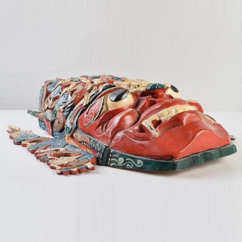 バリ島 インドネシア 彩色木彫 面 壁掛 N 9207A