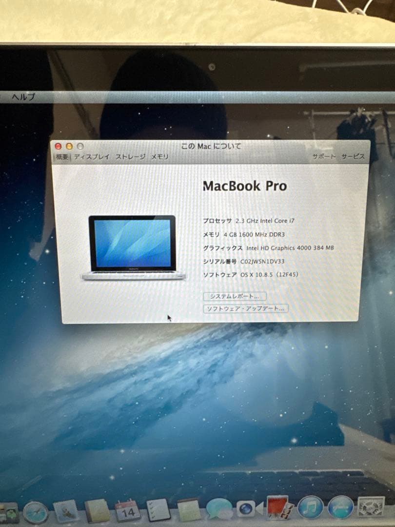 MacBook Pro 15インチ（Mid 2010）　初期化済・充電器付き