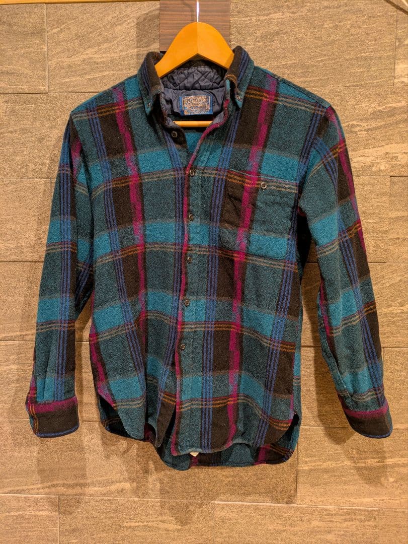 70s Pendleton チェック柄ネルシャツ - メルカリ