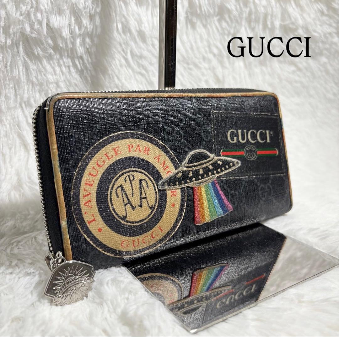 ✨希少✨グッチ ナイト クーリエ ラウンドジップウォレット 長財布