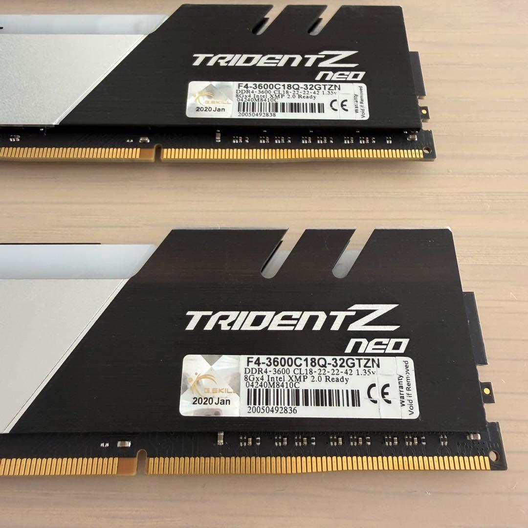 メモリー G.SKILL TRIDENT Z NEO DDR4 3600MHz 32GB