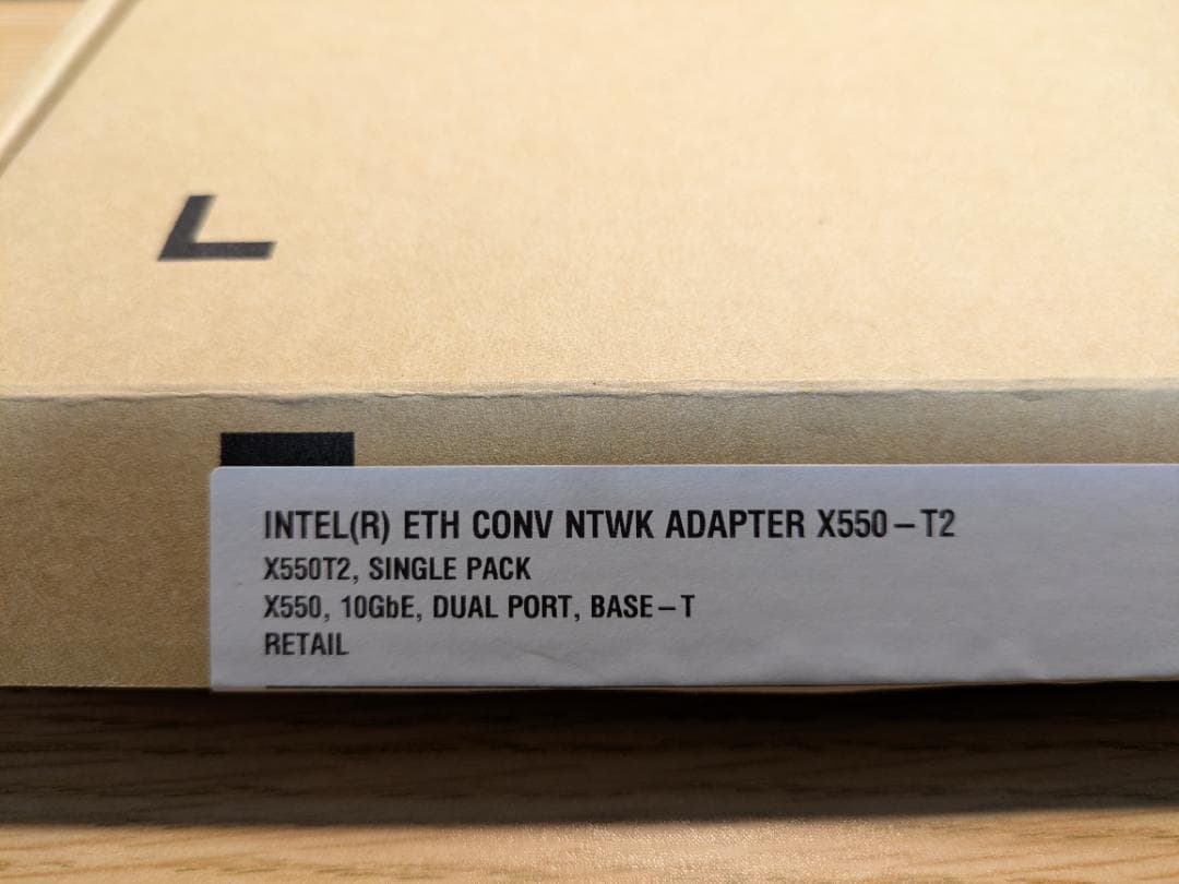 ほぼ新品 Intel純正 10GbE 2ポート LANカード X550-T2