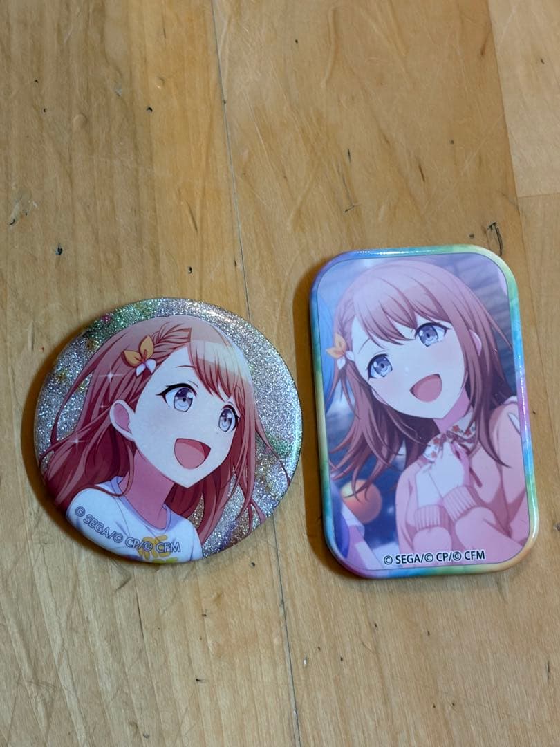 プロセカ 花里みのり グリッター缶バッジ14b スクエア缶バッジvol.15A