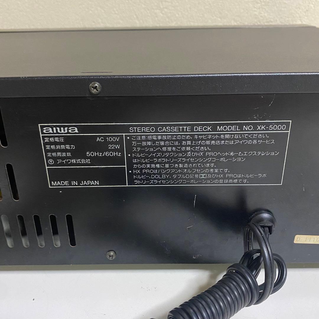 通電確認済み aiwa カセットデッキ XK-5000 HX PRO 3HEAD