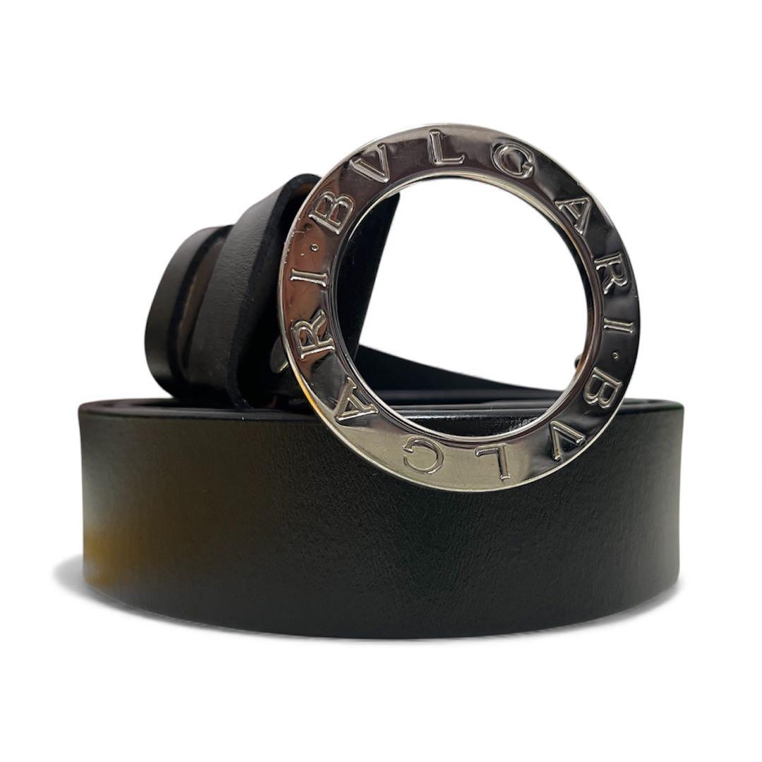 美品✨BVLGARI ブルガリ ベルト ビーゼロワン BVLGARI（ブルガリ） ビーゼロワン ベルト ブラック レザー メンズ