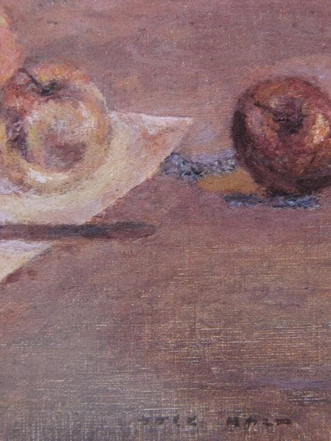 坂本繁二郎、「林檎」、希少な額装用画集より、新品高級額装付、状態