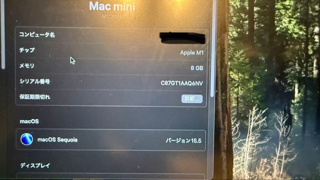 本日値下げ!【箱あり美品!】Mac mini 2020 M1/8GB/256GB