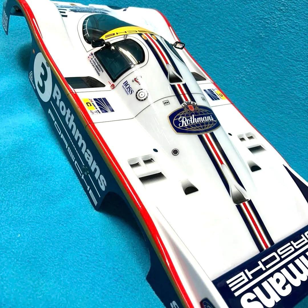 タミヤ RCカー ボディ & タイヤホイール ポルシェ956 塗装ミスあり