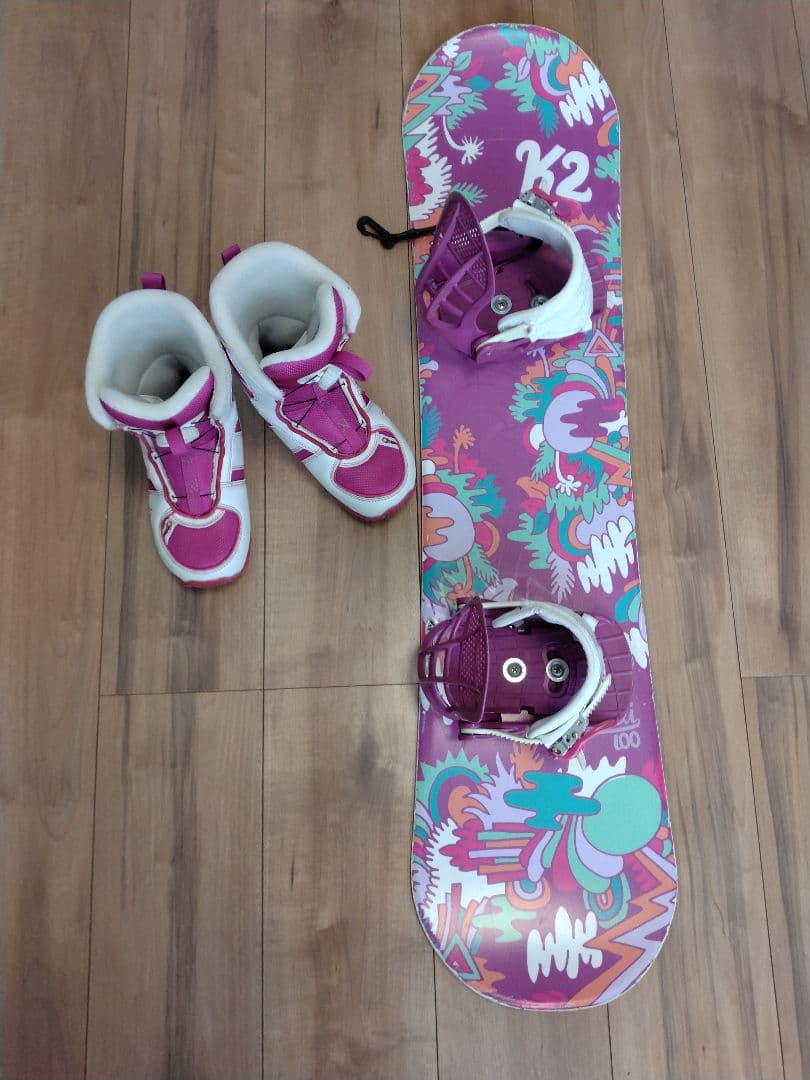 子供用　スノーボード100㌢　ブーツセット K2 ケーツー スノーボード 3点セット キッズ ジュニア 23-24 LIL MINI