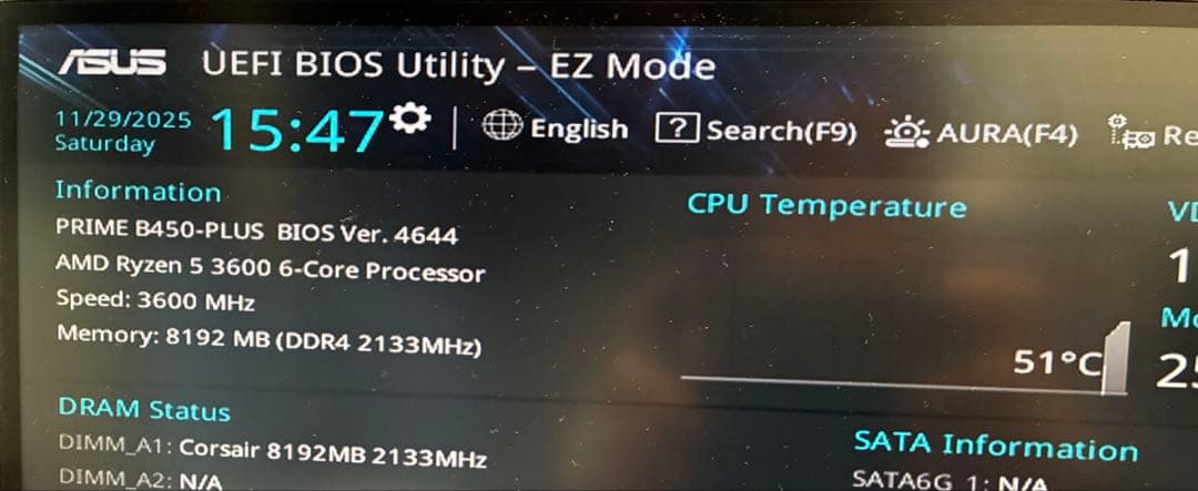 A*様 AMD Ryzen 5 3600＋マザーボード＋1660Ti＋Windo
