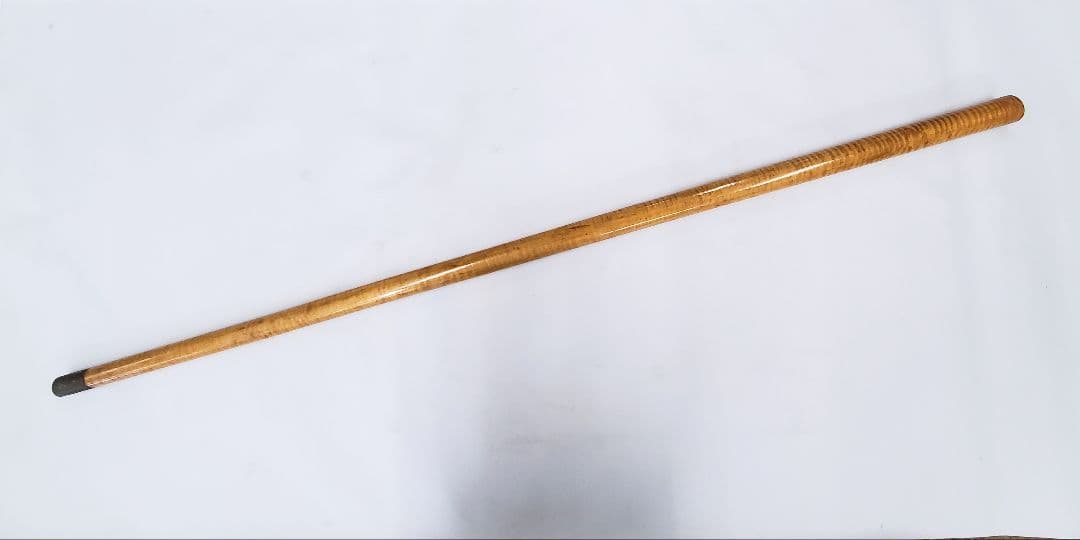 カーリーメープル 虎杢 トラ目 キュー 杖 材木 極トラ目