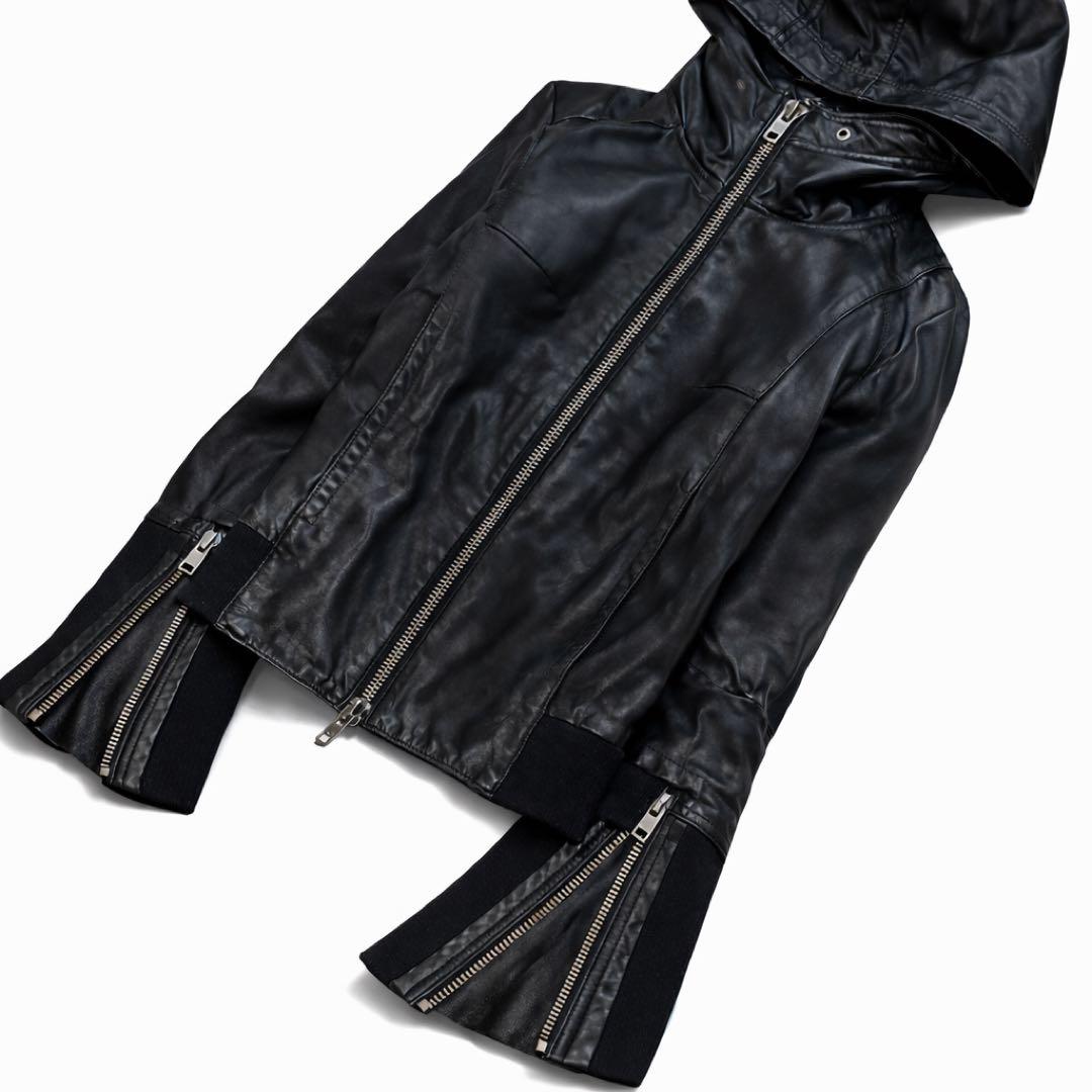 00's archive レザージャケットフーディー 本革 LGB - メルカリ