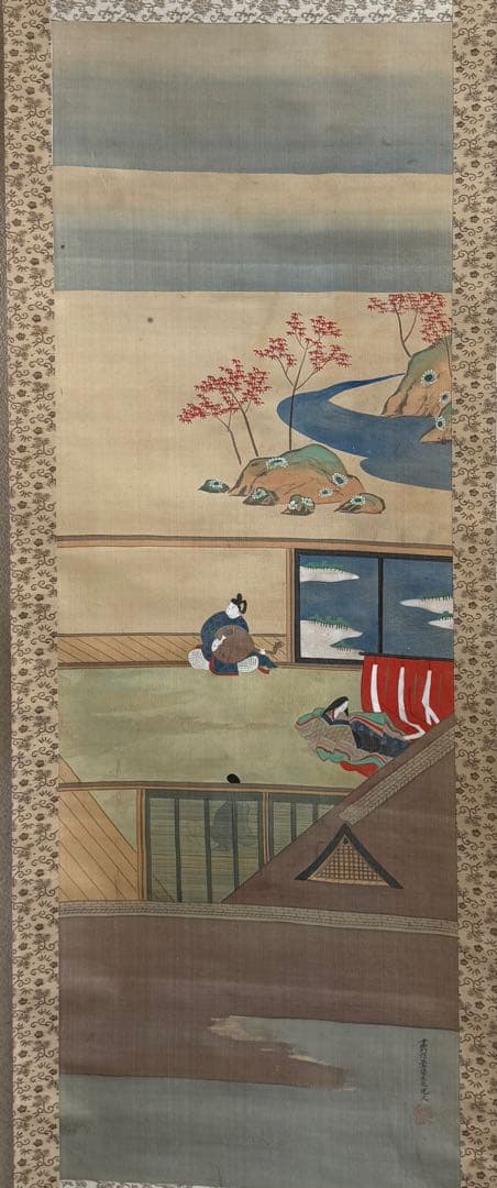 大和絵 絹本肉筆 光文筆 掛軸 古美術 送料込み250618 - メルカリ