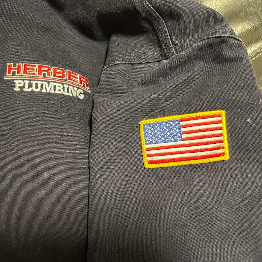 星条旗刺繍 カーハート アクティブジャケット 企業ロゴ トリコロール