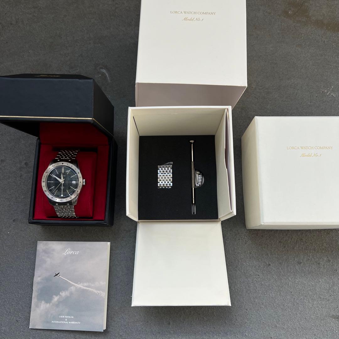付属品完備】Lorca Model No.1 GMT ブラックダイヤル - メルカリ