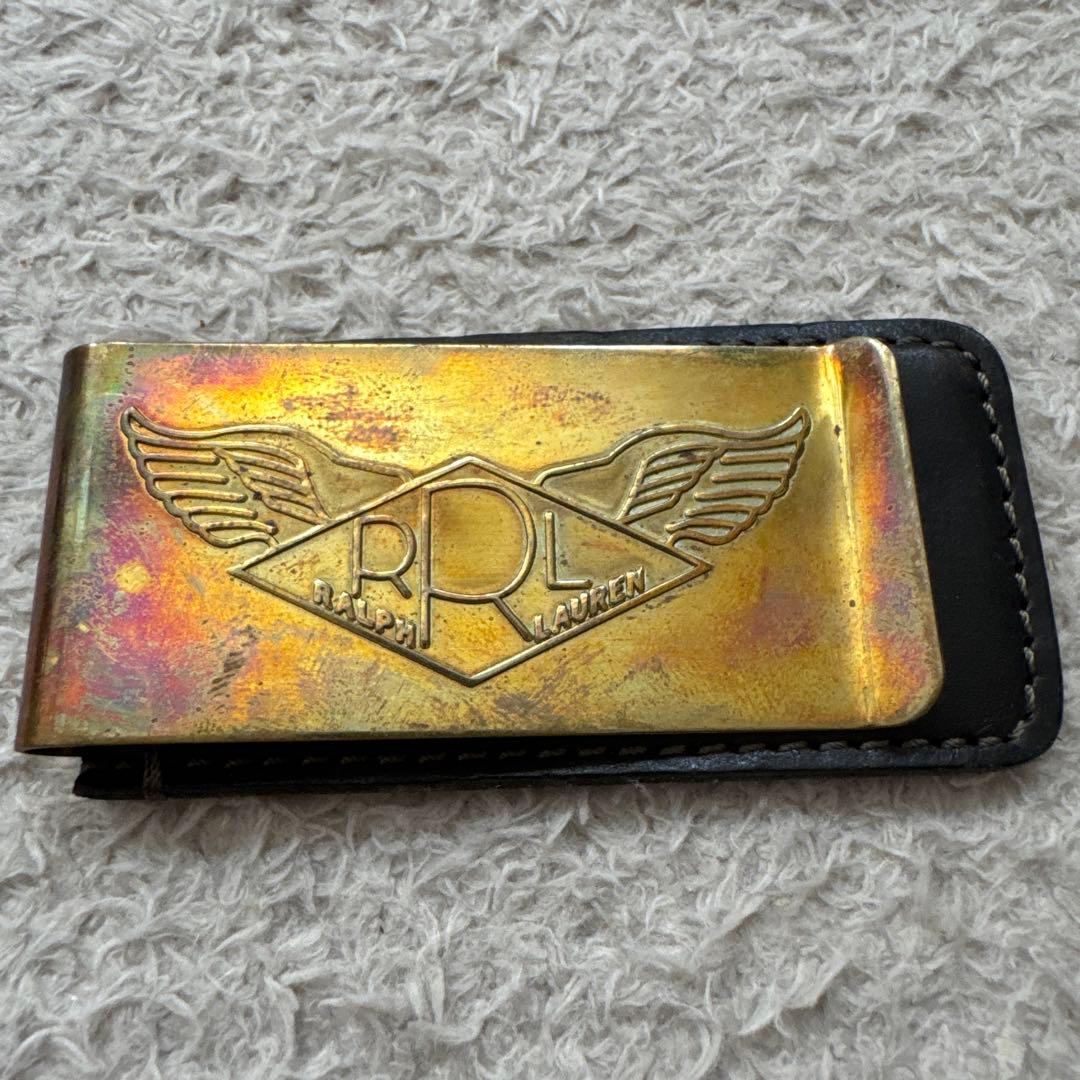 ダブルアールエル　マネークリップ RRL】Tooled-Leather Money Clip マネークリップ (RRL/マネークリップ