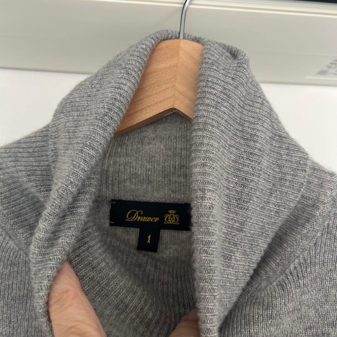 試着のみ】Drawer カシミヤ リブギャザータートルネック ニット - メルカリ
