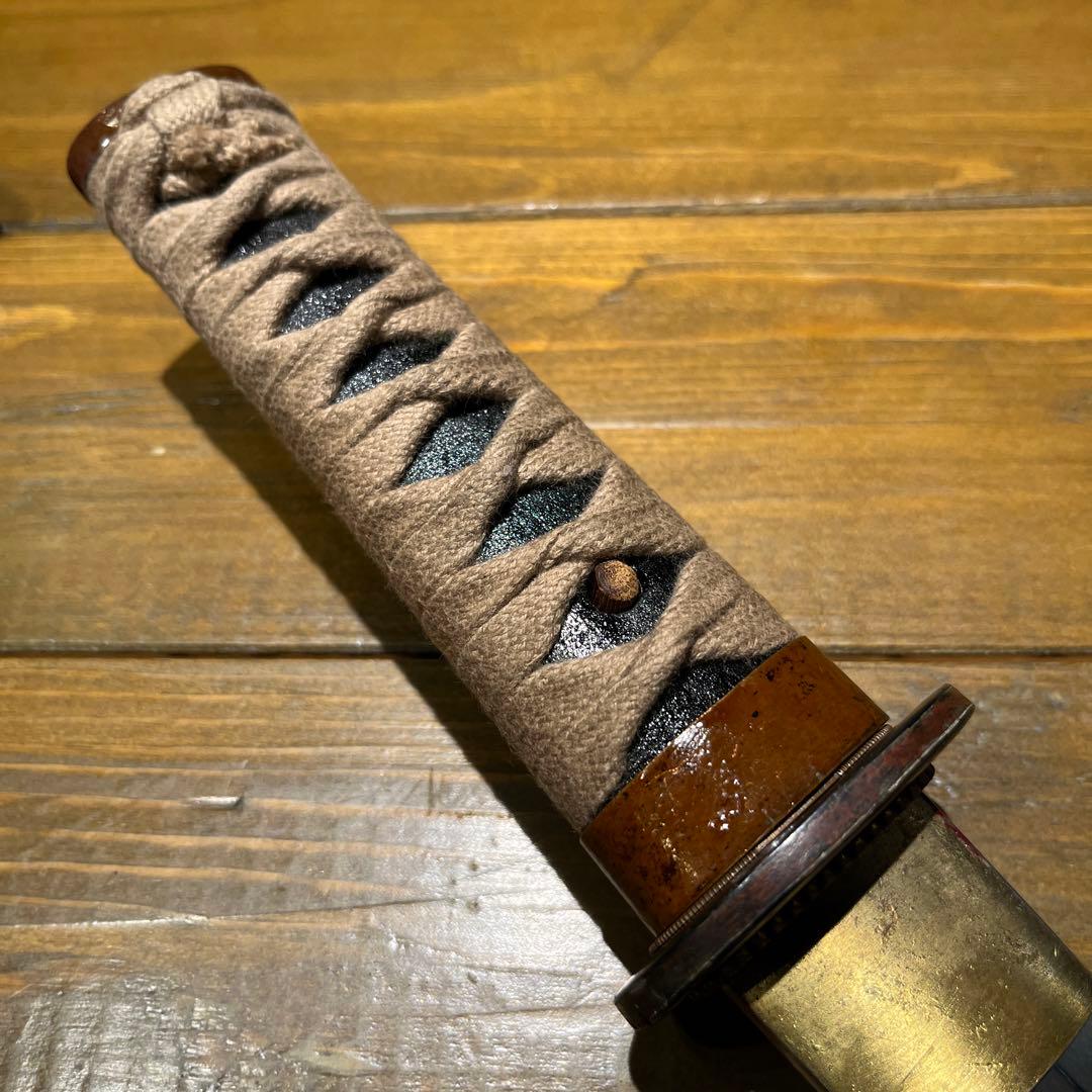 日本刀残欠クラフトナイフNo.36 尾州住正泰 拵 朱鞘 - メルカリ