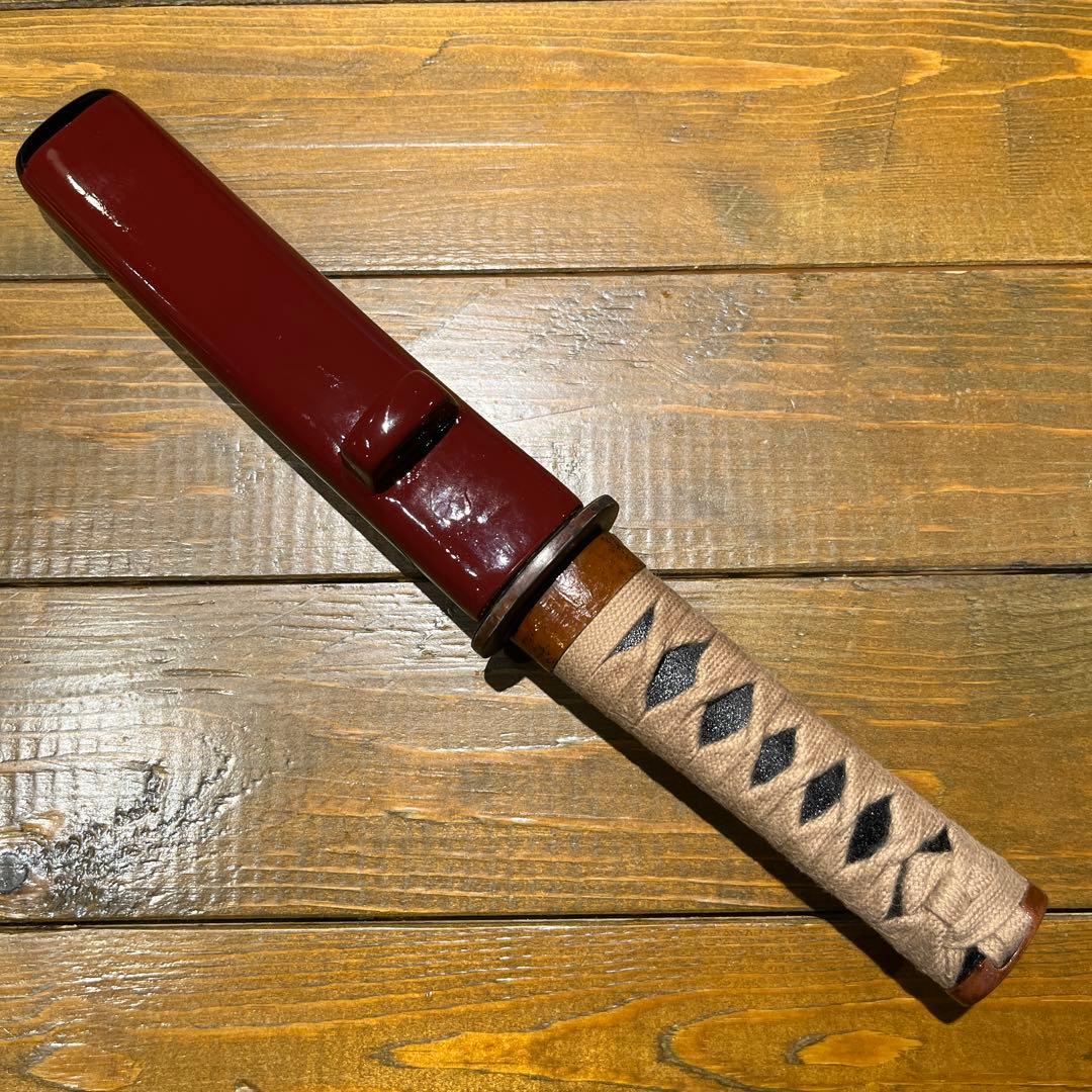 日本刀残欠クラフトナイフNo.36 尾州住正泰 拵 朱鞘 - メルカリ