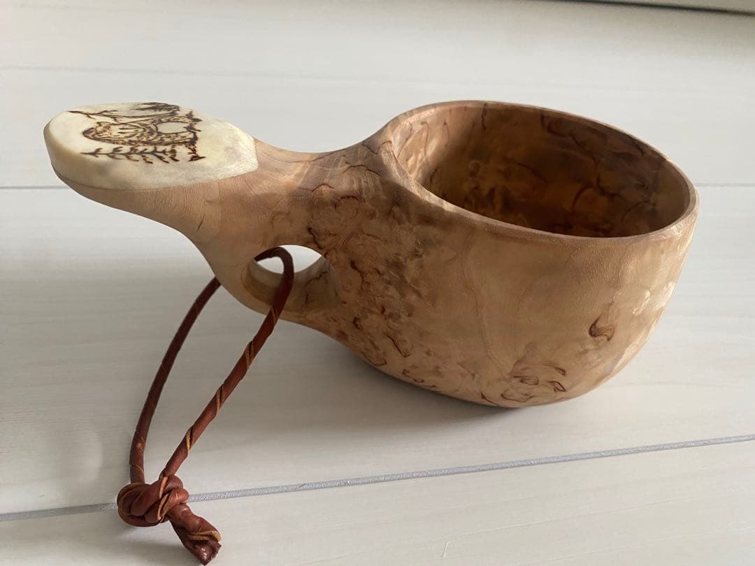 パッカタイデ ククサ 美品 パッカタイデ／フィンランド産ククサ／ヴィサコイヴ／カーリーバーチ