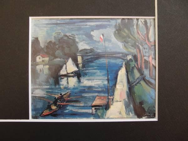 ヴラマンク、シャトゥーのセーヌ河、希少画集画、新品額装付 - メルカリ