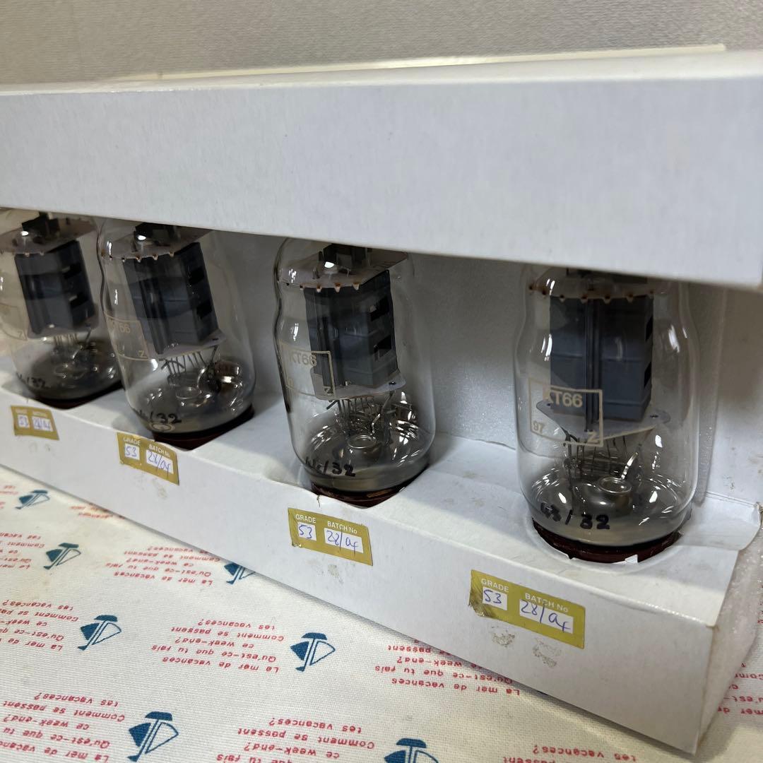 真空管ゴールデンドラゴン　KT66 4本　箱付　マッチドクワッド　動作品