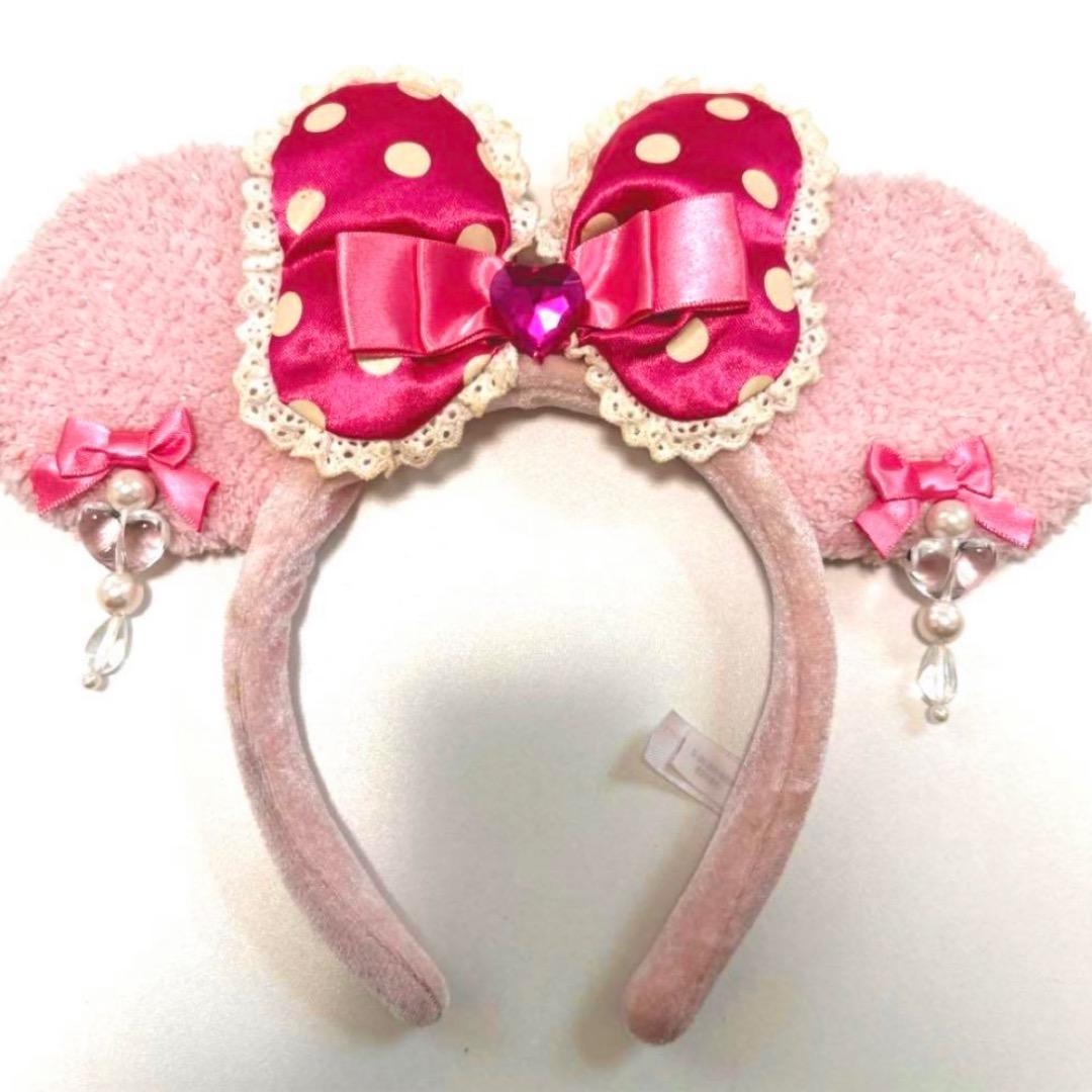 ディズニー カチューシャ ピンク イヤリング 平成 水玉 制服ディズニー