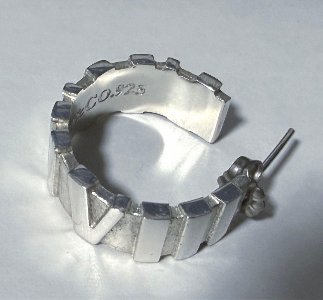 Tiffanyアトラスフープピアス2004ティファニー SV925シルバー925 TIFFANY&Co.（ティファニー） フープ ピアス アトラス シルバー925