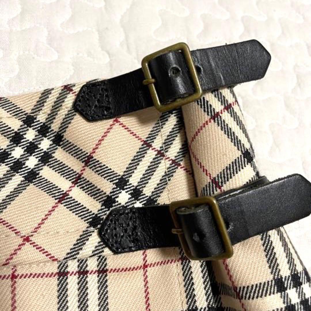 美品】バーバリーブルーレーベル定番ノバチェックミニ巻きスカート38