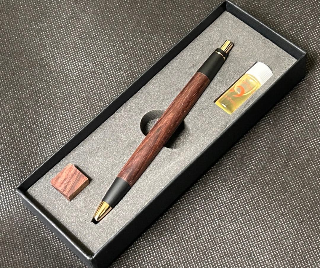 最安値野原工芸ボールペン新型インドローズウッド金金具 - メルカリ