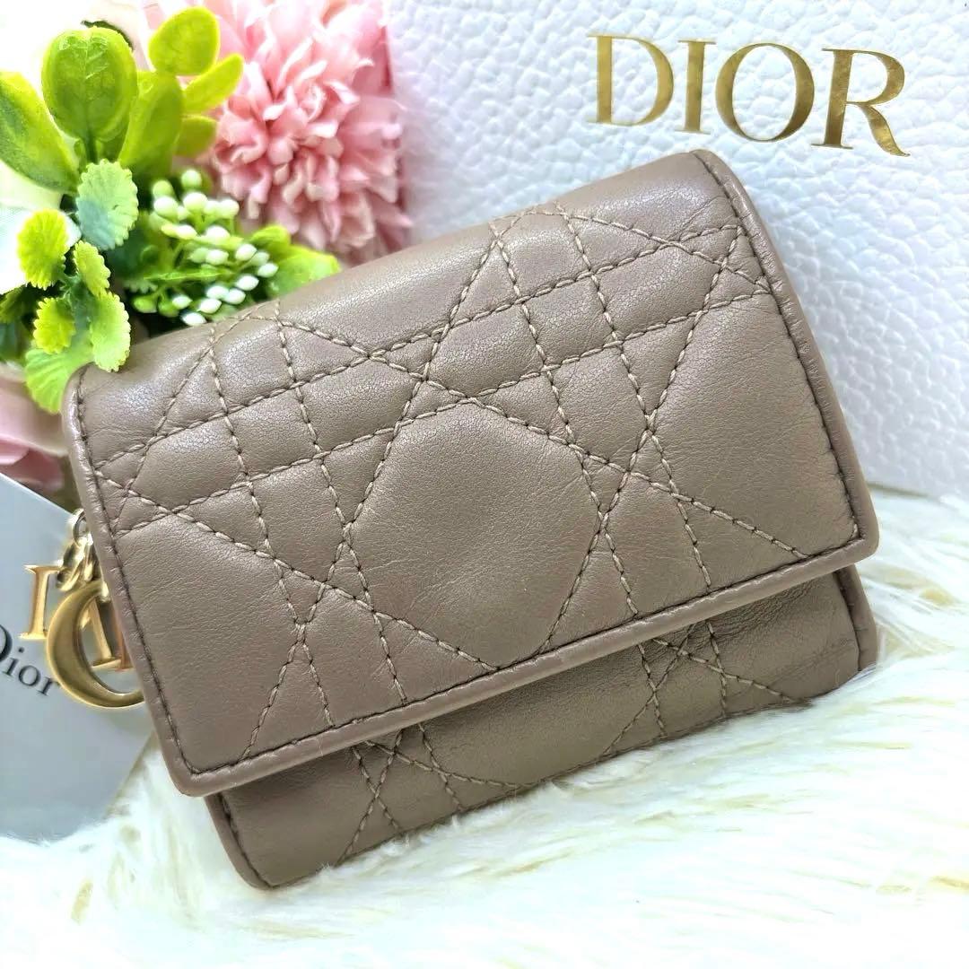 付属品完備✨ディオール カナージュ ロータスウォレット 三つ折り財布