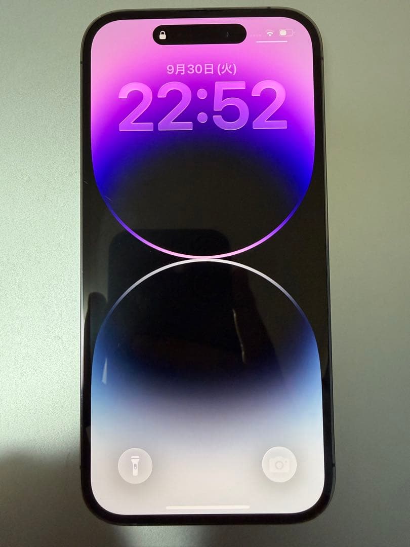 iPhone 14 Pro バッテリー容量100%ディープパープル 本体