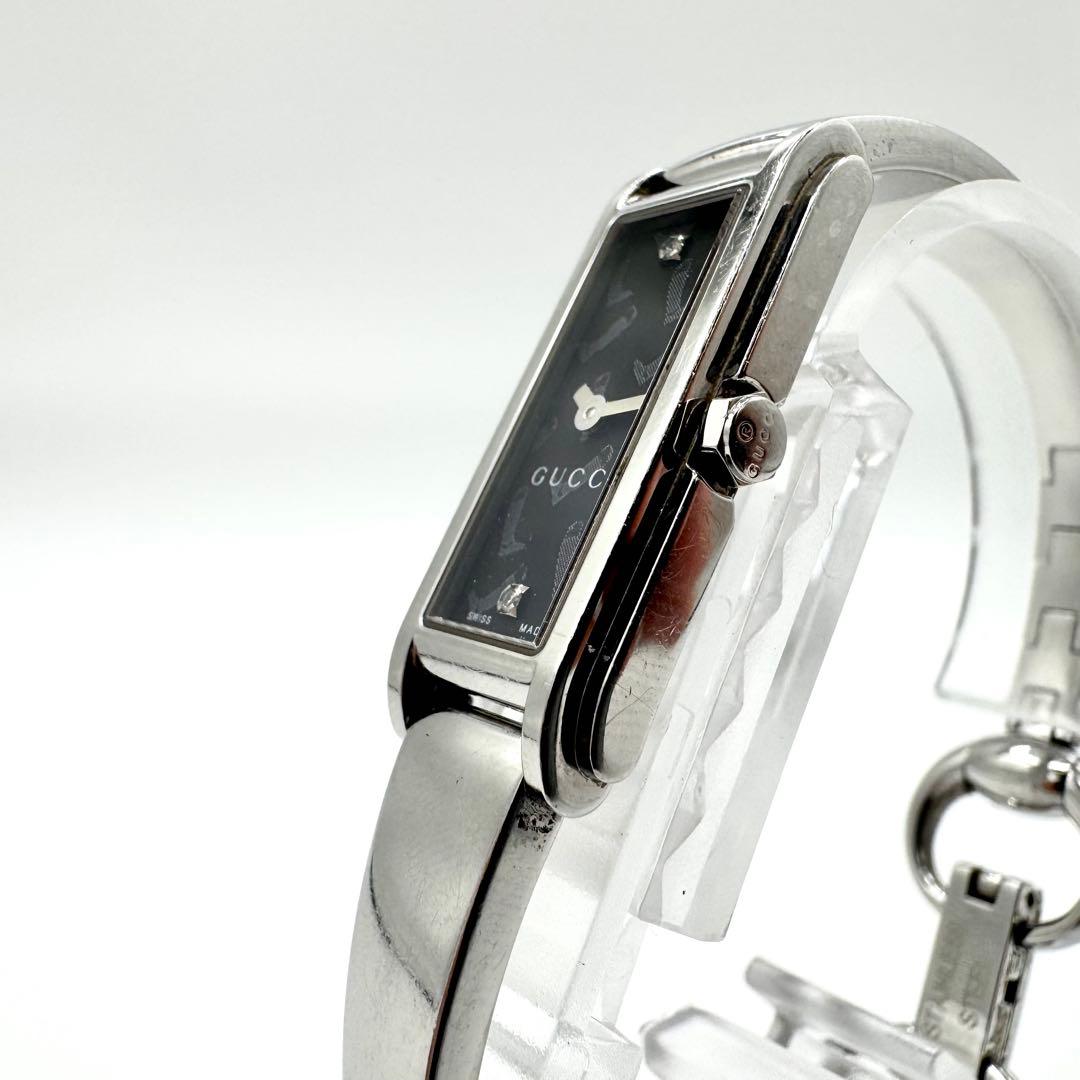 稼働/新品電池 グッチ Gライン 2Pダイヤ 腕時計 バングルウォッチ