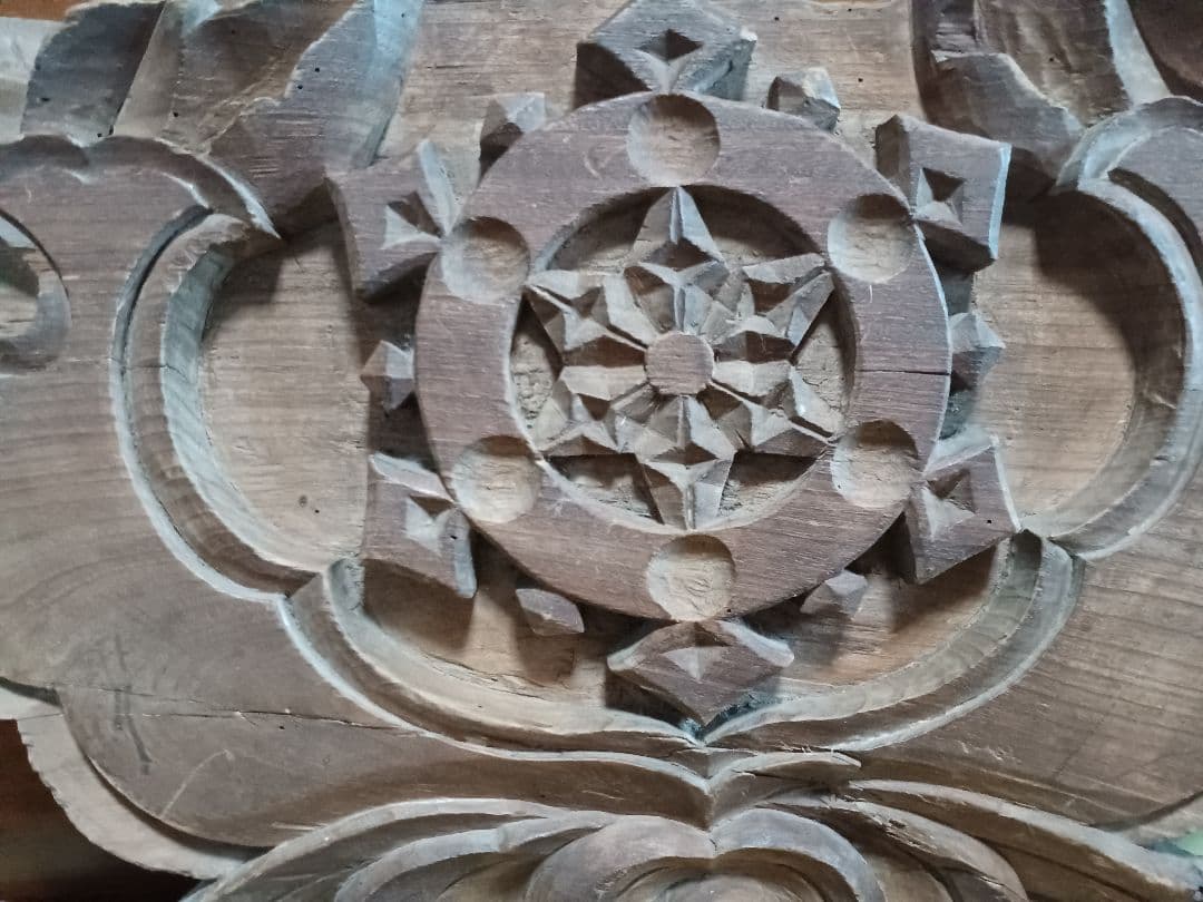 嘉永元年奉納 「懸魚」 寺院古材 彫刻 仏教美術寺院装飾 「火伏せ