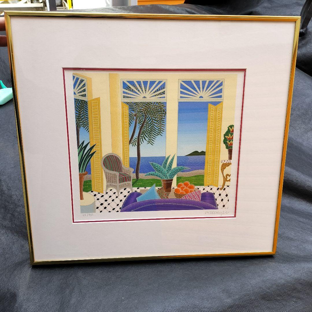 トーマス・マックナイト Thomas McKnight　 summer 版画 トーマス マックナイト(Thomas McKNIGHT)「アンティグアビーチ」シルク