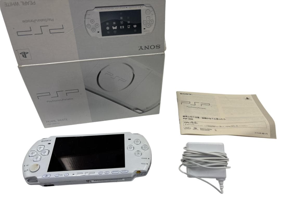 SONY PSP-3000 パールホワイト 本体セット 動作品 箱付き - メルカリ
