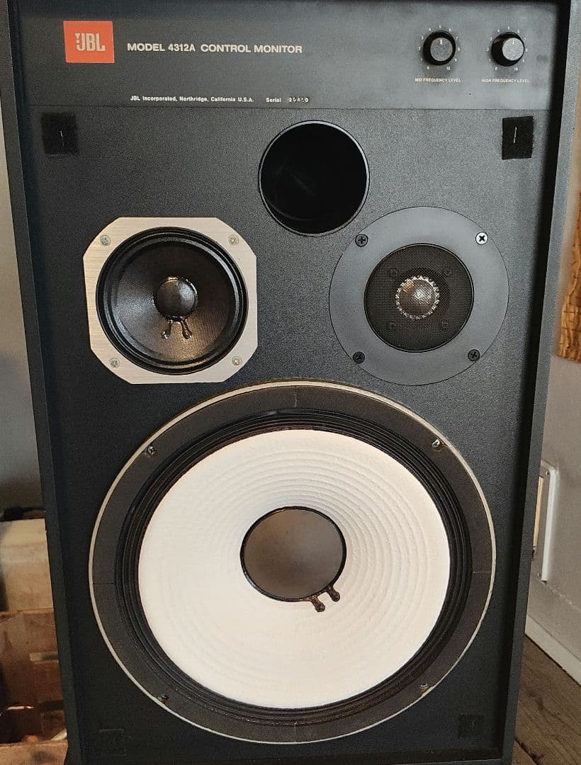 【状態良】 JBL 4312A スピーカー 右側とスピーカーケーブル2種類セット