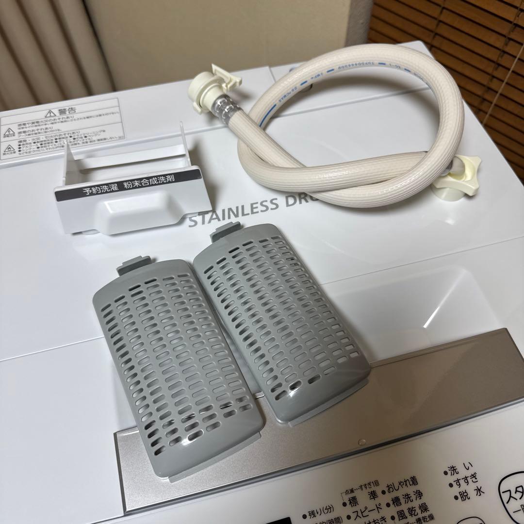 極美品 TOSHIBA 2022年製 4.5kg 1人暮用洗濯機 風乾燥機能