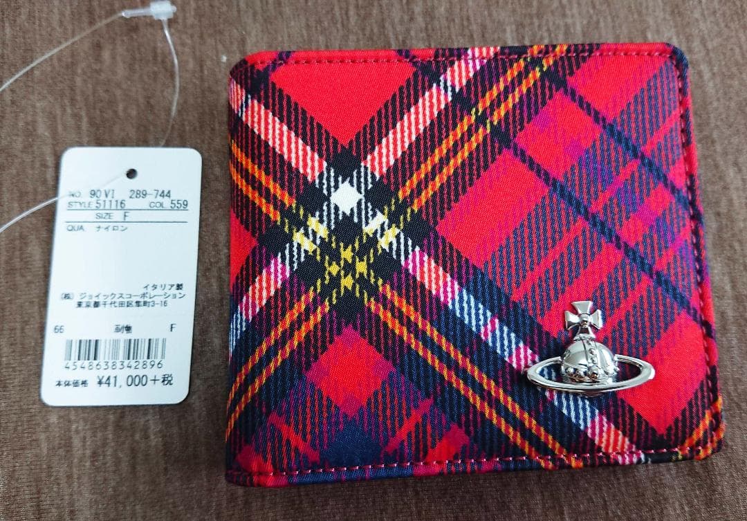 新品 Vivienne Westwood 財布 タータンチェック 赤 - メルカリ