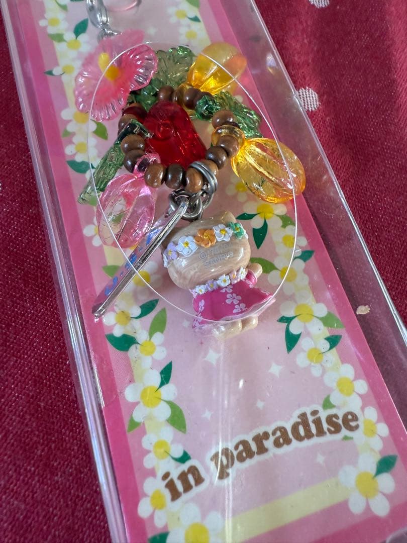 ハローキティストラップ ハワイ USA ご当地キティ ハイビスカス 日焼け