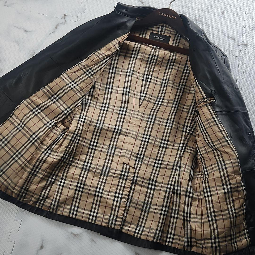 入手困難✨バーバリーブラックレーベル レザージャケット ノバチェック