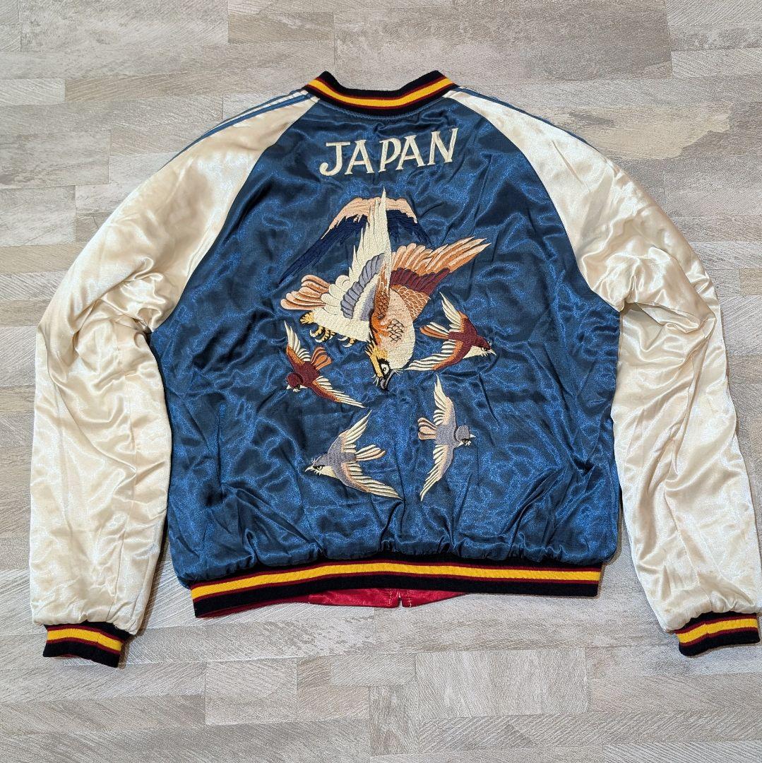 ☆超土日ゲリラ☆ドラゴンフライ リバーシブル 刺繍 スカジャン 鷹 龍