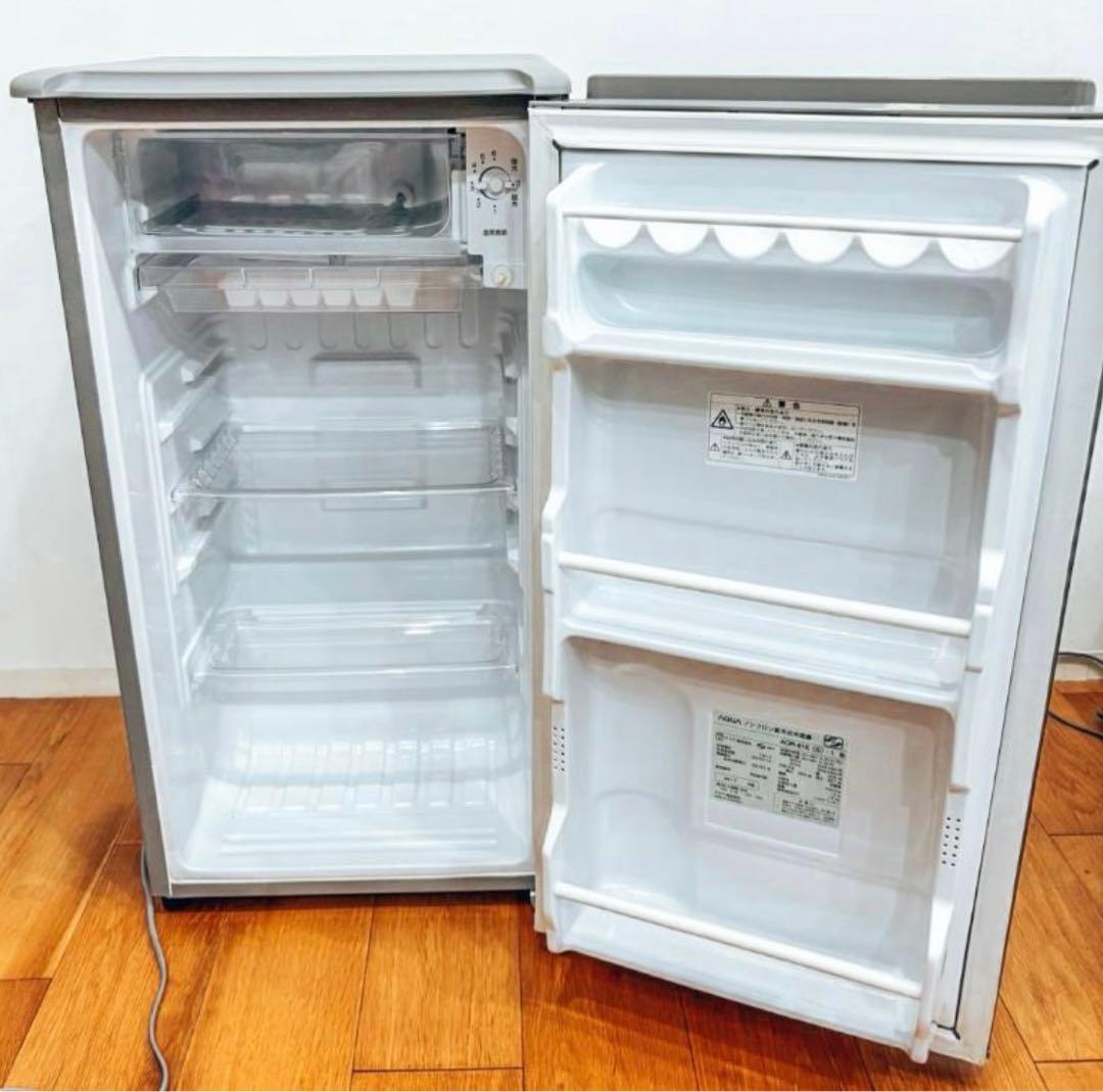 アクア 75L 1ドア冷凍冷蔵庫 メタリックシルバー 静音AQR-81E-S