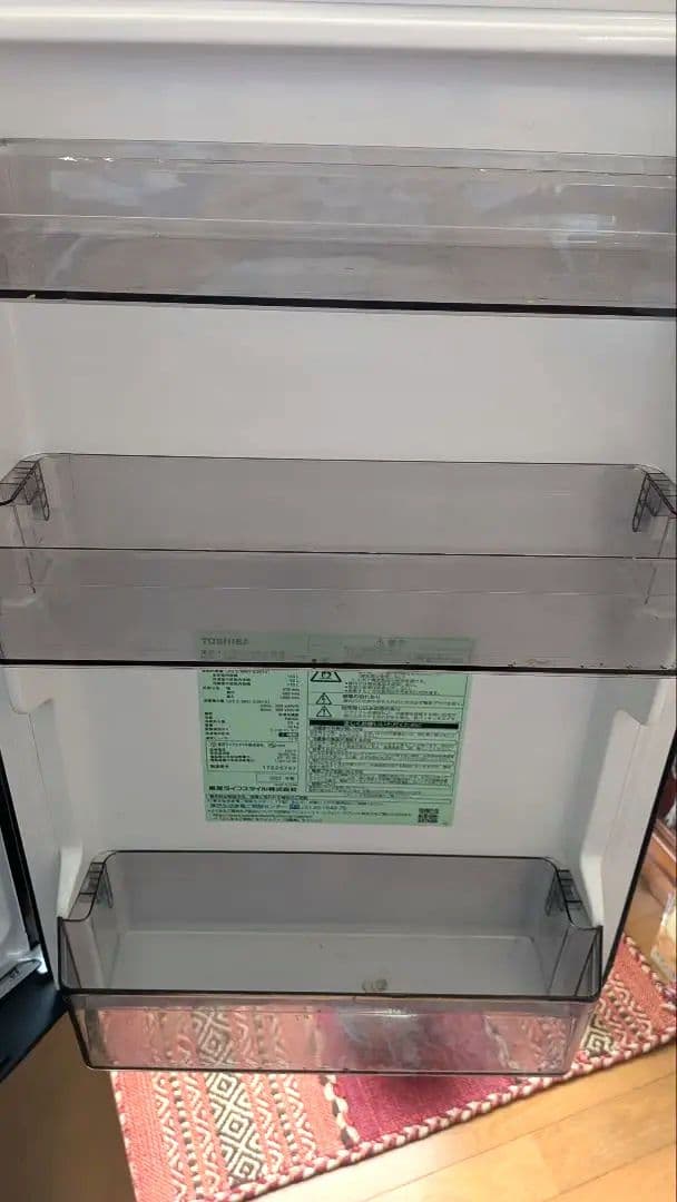 2023年製 TOSHIBA 170L 2ドア冷蔵庫 GR-U17BS ブラック