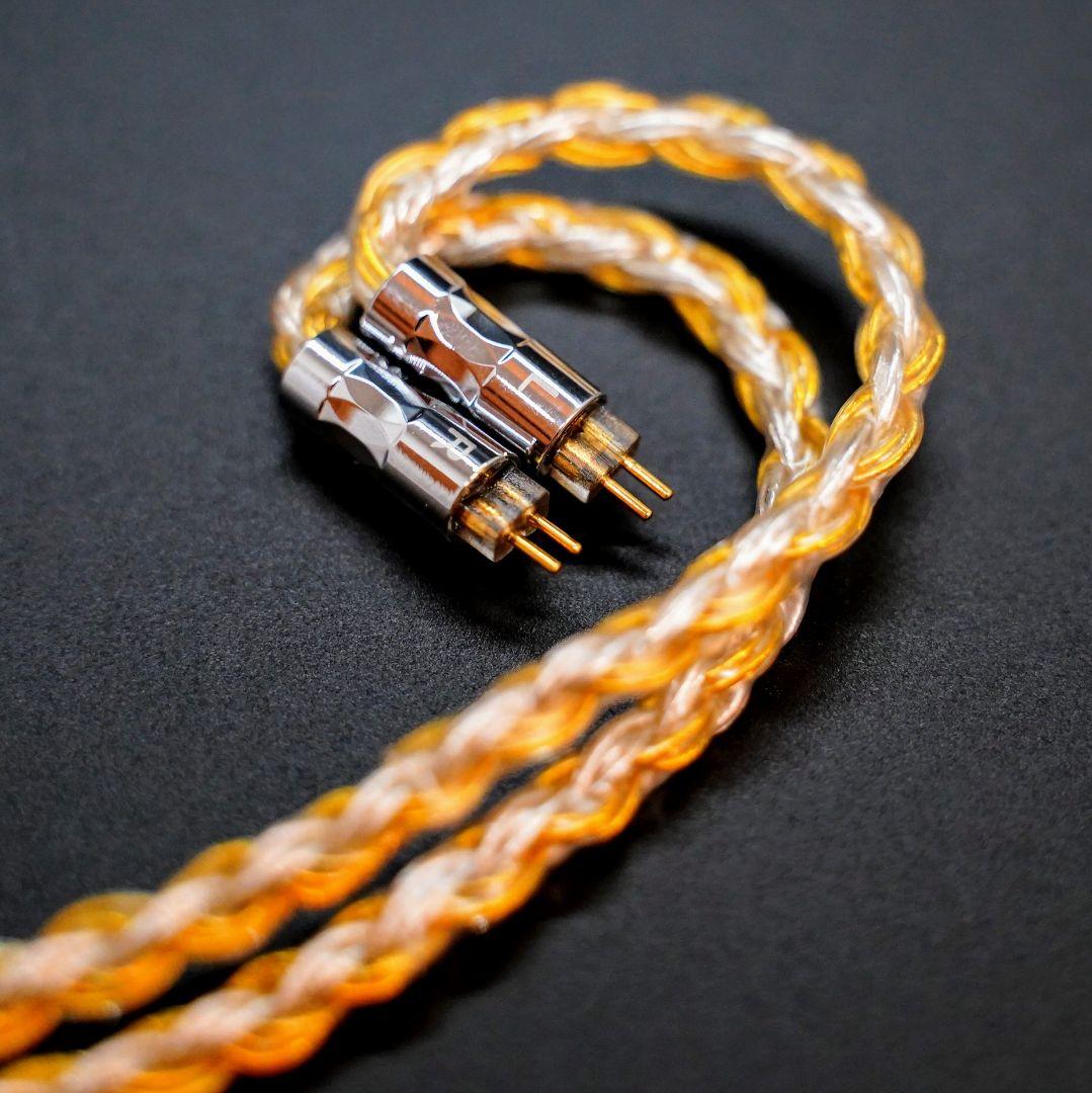 【オーダーメイド】24コア金メッキ銀メッキ編み込みCIEM 2PIN 4.4mm