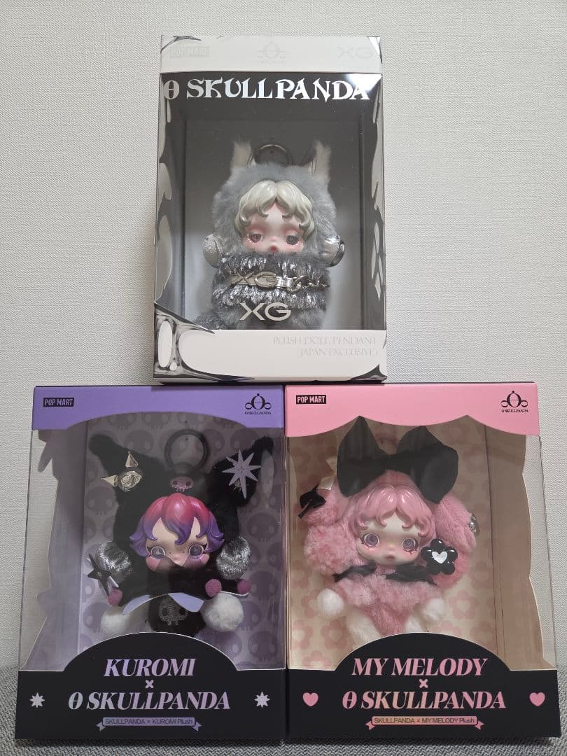正規品 限定スカルパンダ×XG マイメロ クロミ 3体セットサンリオ ぬいぐるみ 正規品 限定スカルパンダ×XG マイメロ クロミ 3体セットサンリオ