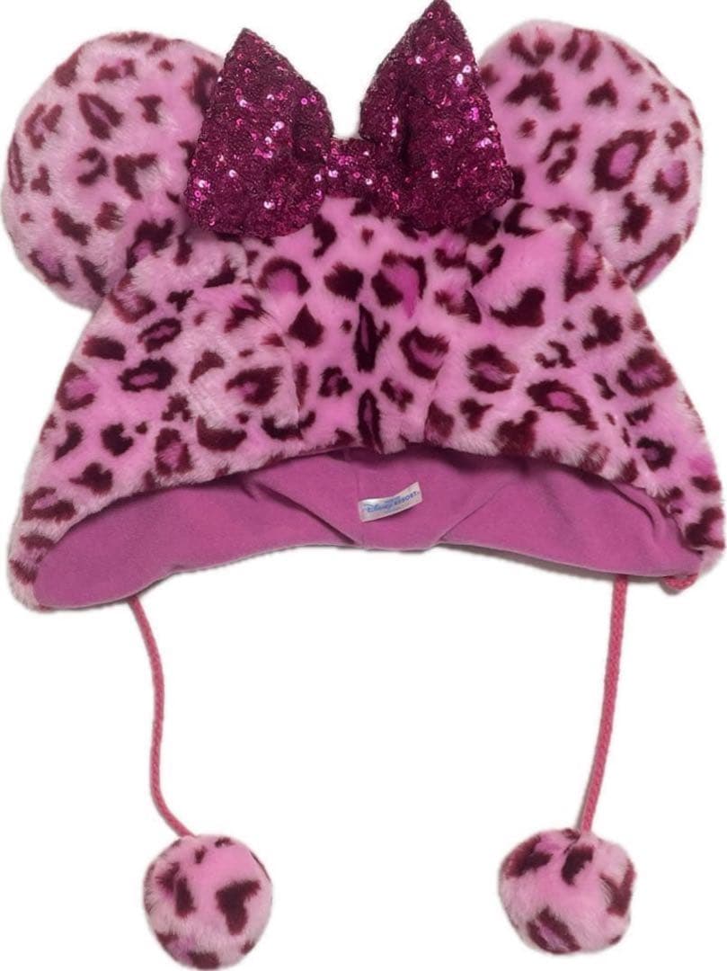 ヒョウ柄ミニーマウス風帽子 - メルカリ