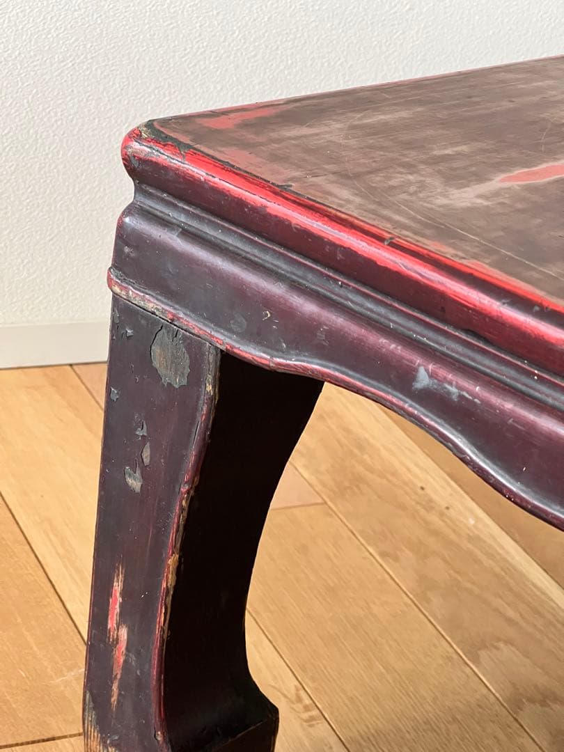 漆塗り 座卓 机 テーブル ちゃぶ台 古家具 昭和レトロ - メルカリ