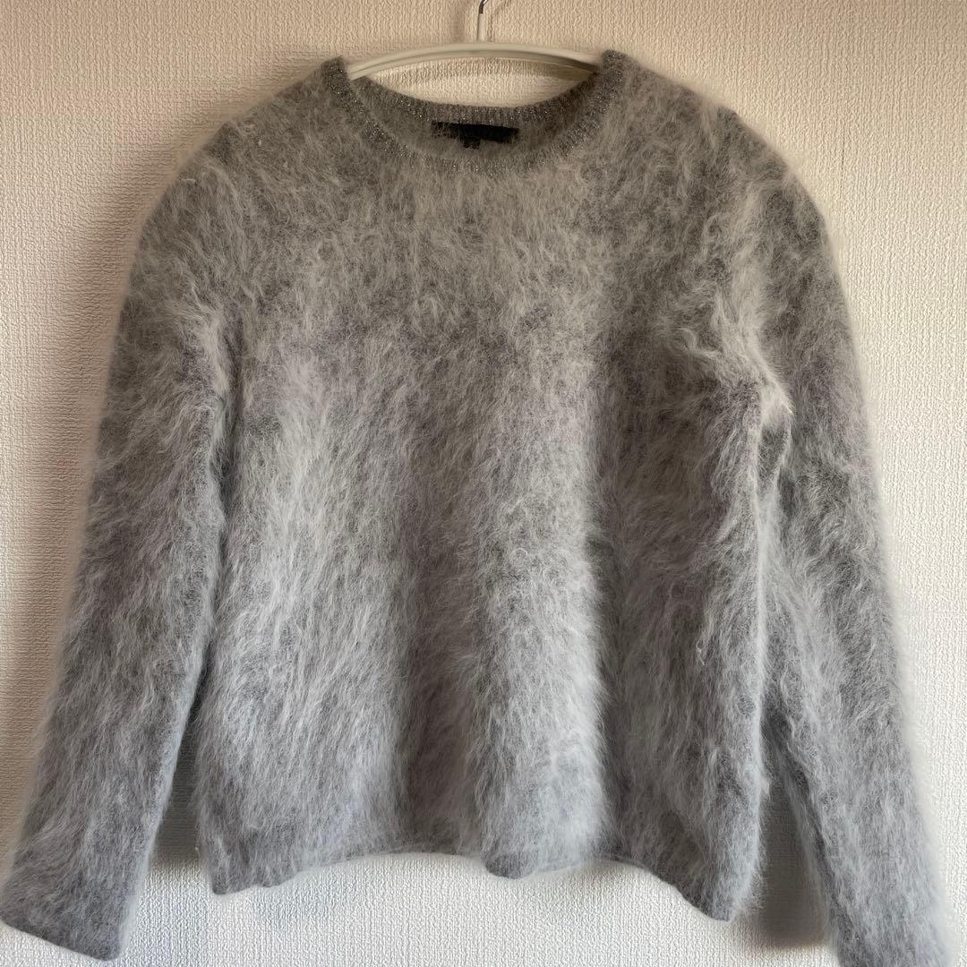 ANAYI グレー アンゴラ72% ラメクルーネックセーター UNITED ARROWS（ユナイテッドアローズ）の「ラメ クルーネック ニット